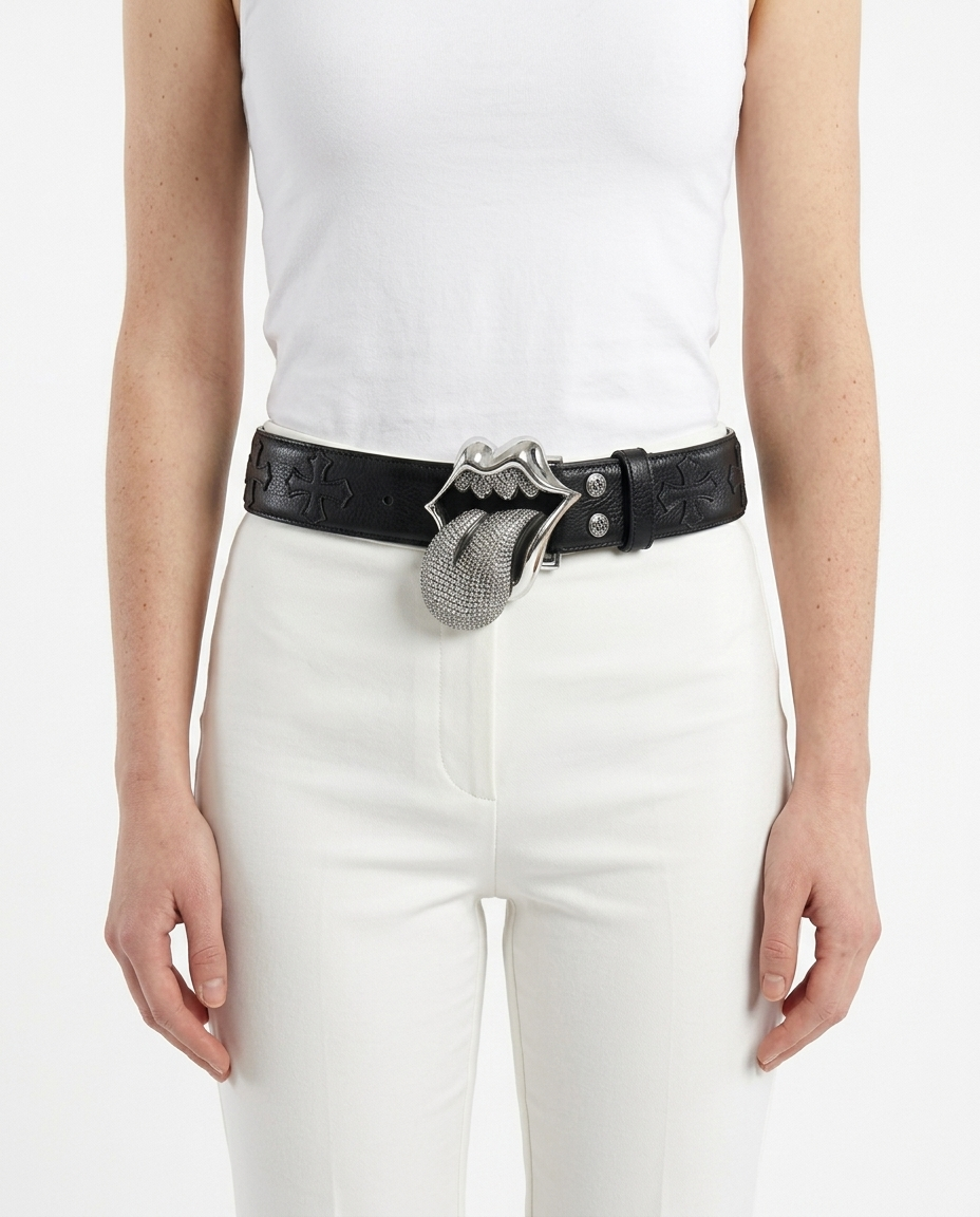 Glitter Tongue Belt