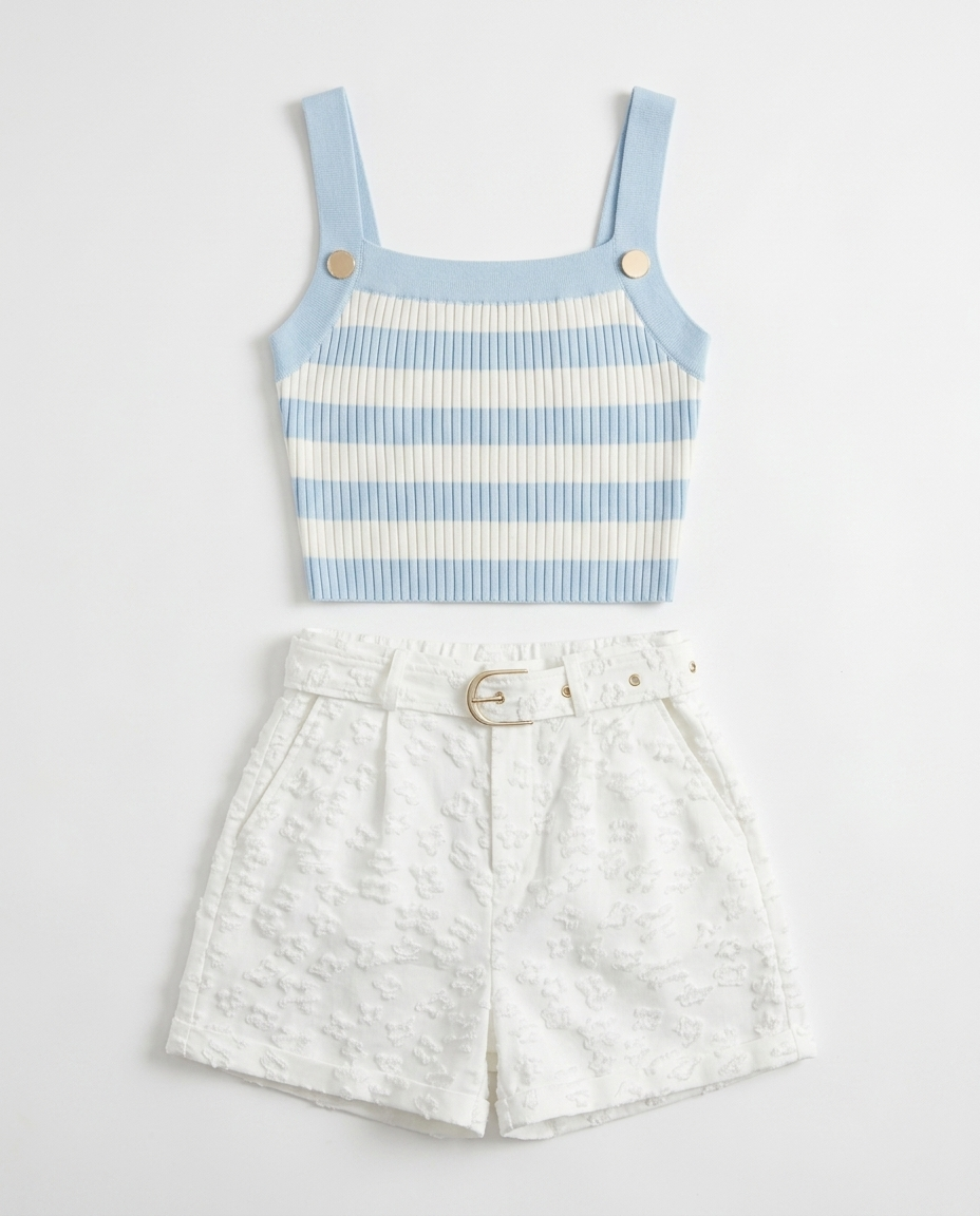 Cloud Gingham Set