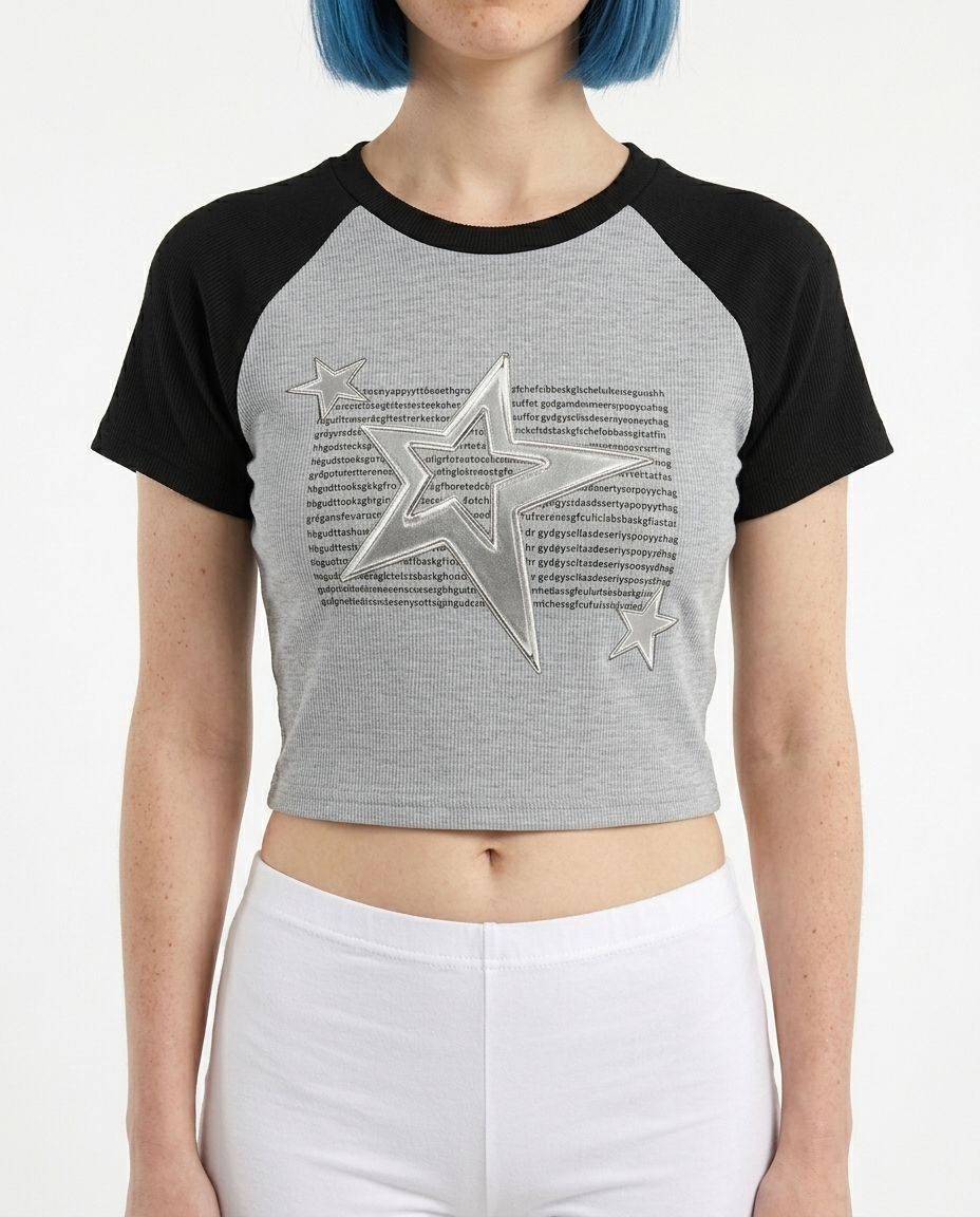 Glitchcore Stardust Crop Top