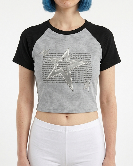 Glitchcore Stardust Crop Top