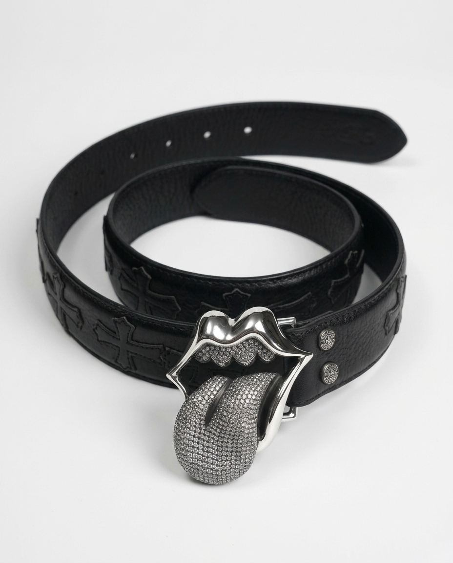 Glitter Tongue Belt