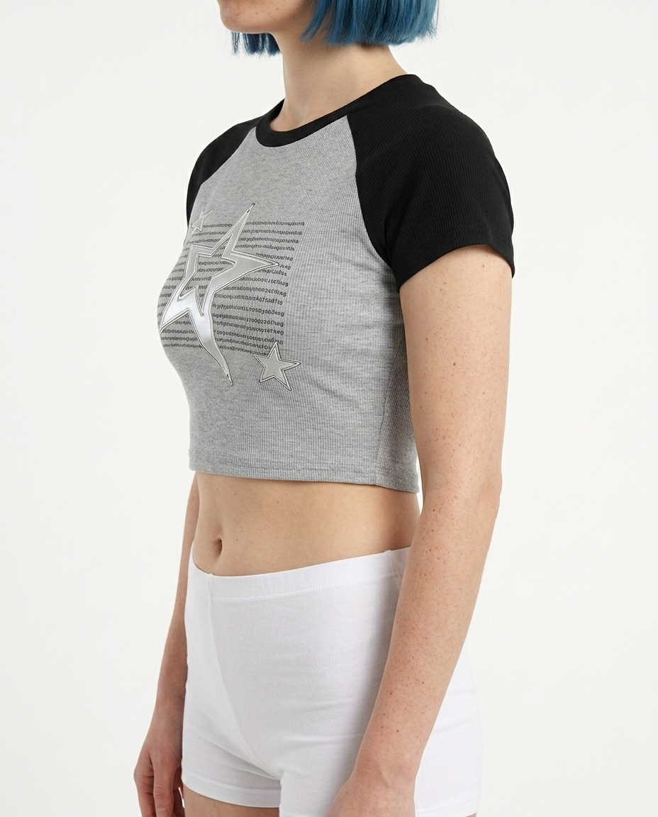 Glitchcore Stardust Crop Top