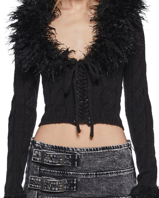 Raven Fur Top - 1