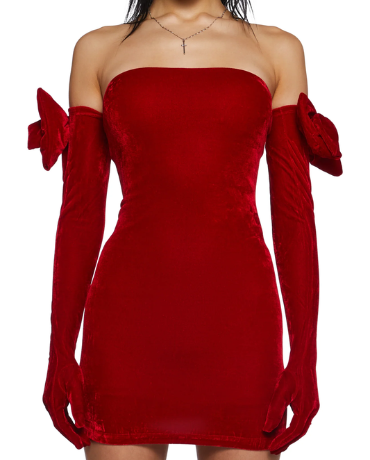 Rouge Ribbon Elbise - 1