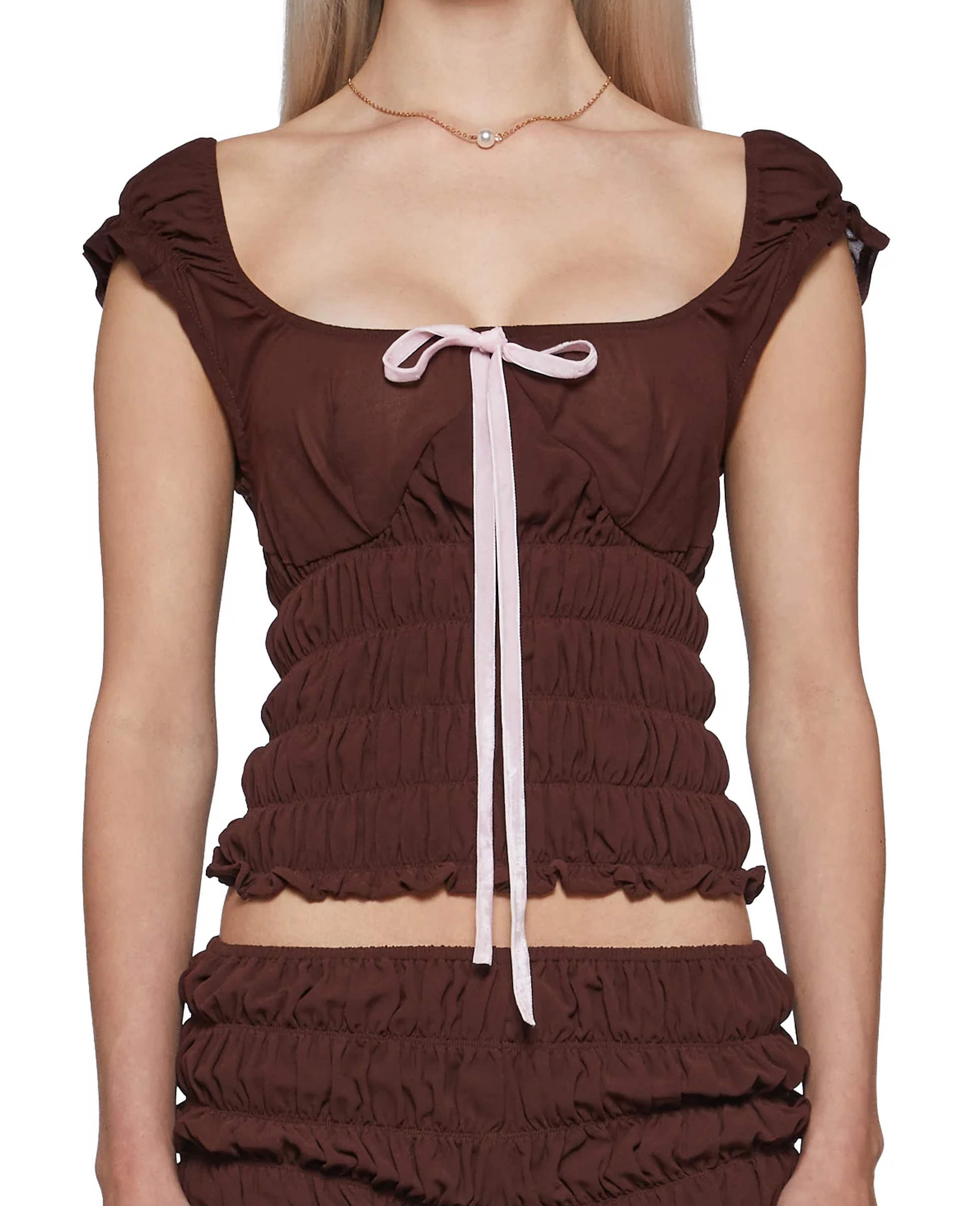 Mocha Tie Top - 1