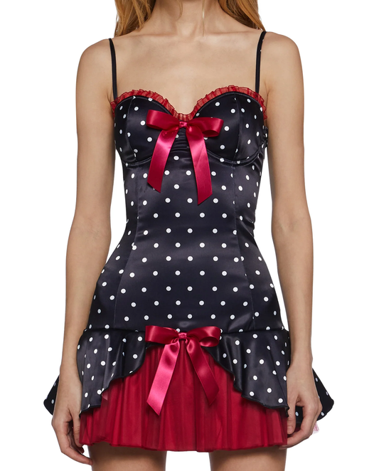 Pinup Polka Elbise - 1