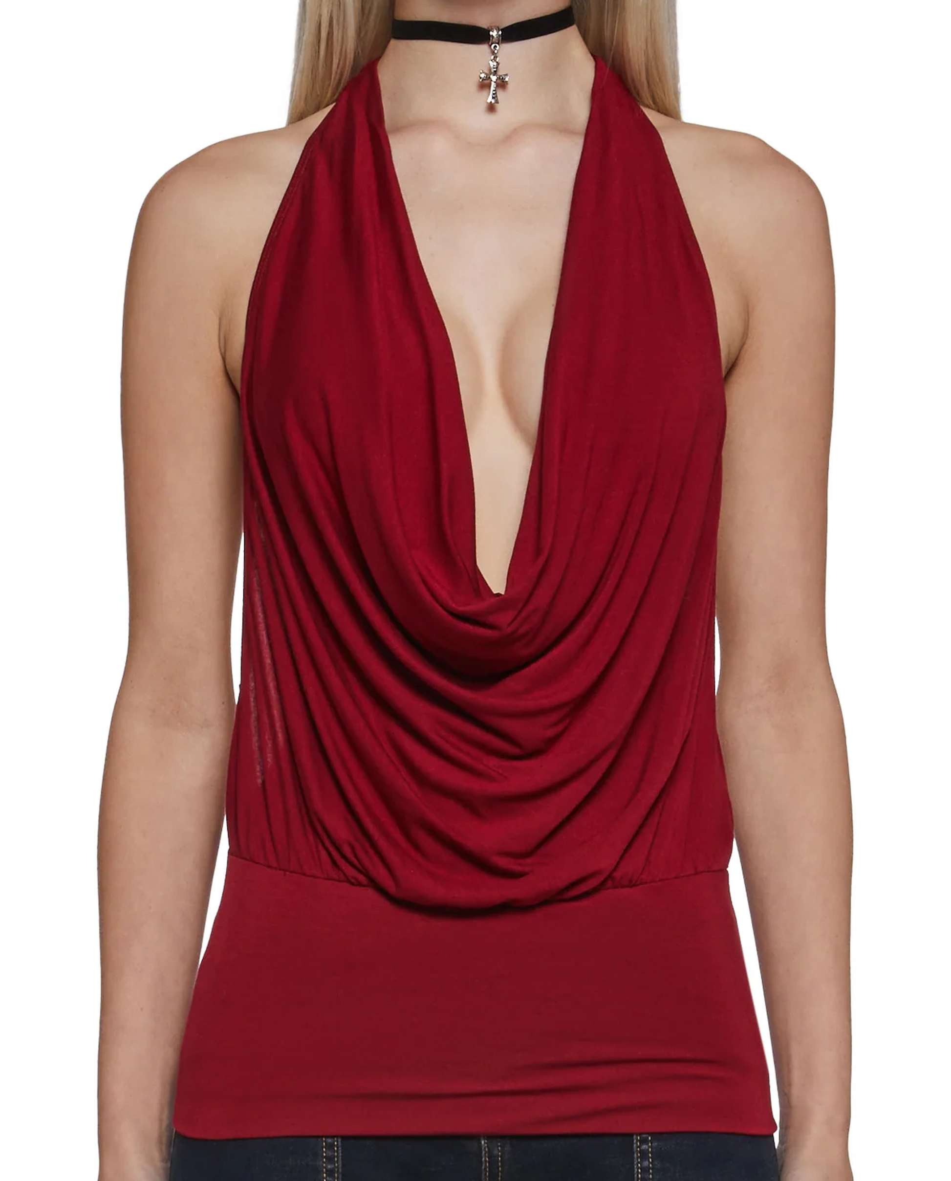 Crimson Drape Top - 1