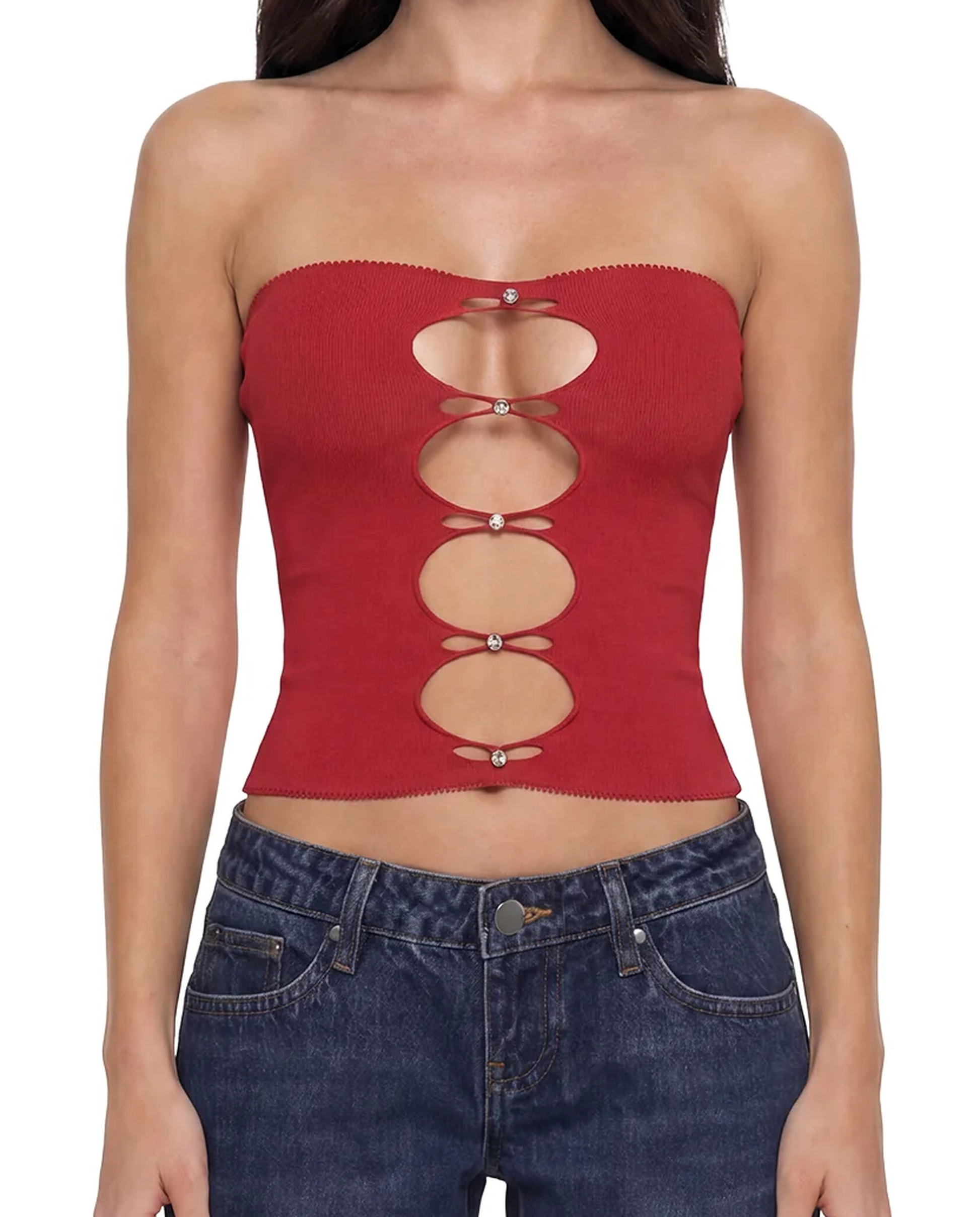 Scarlet Button Top - 1