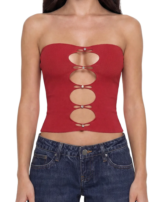 Scarlet Button Top - 1