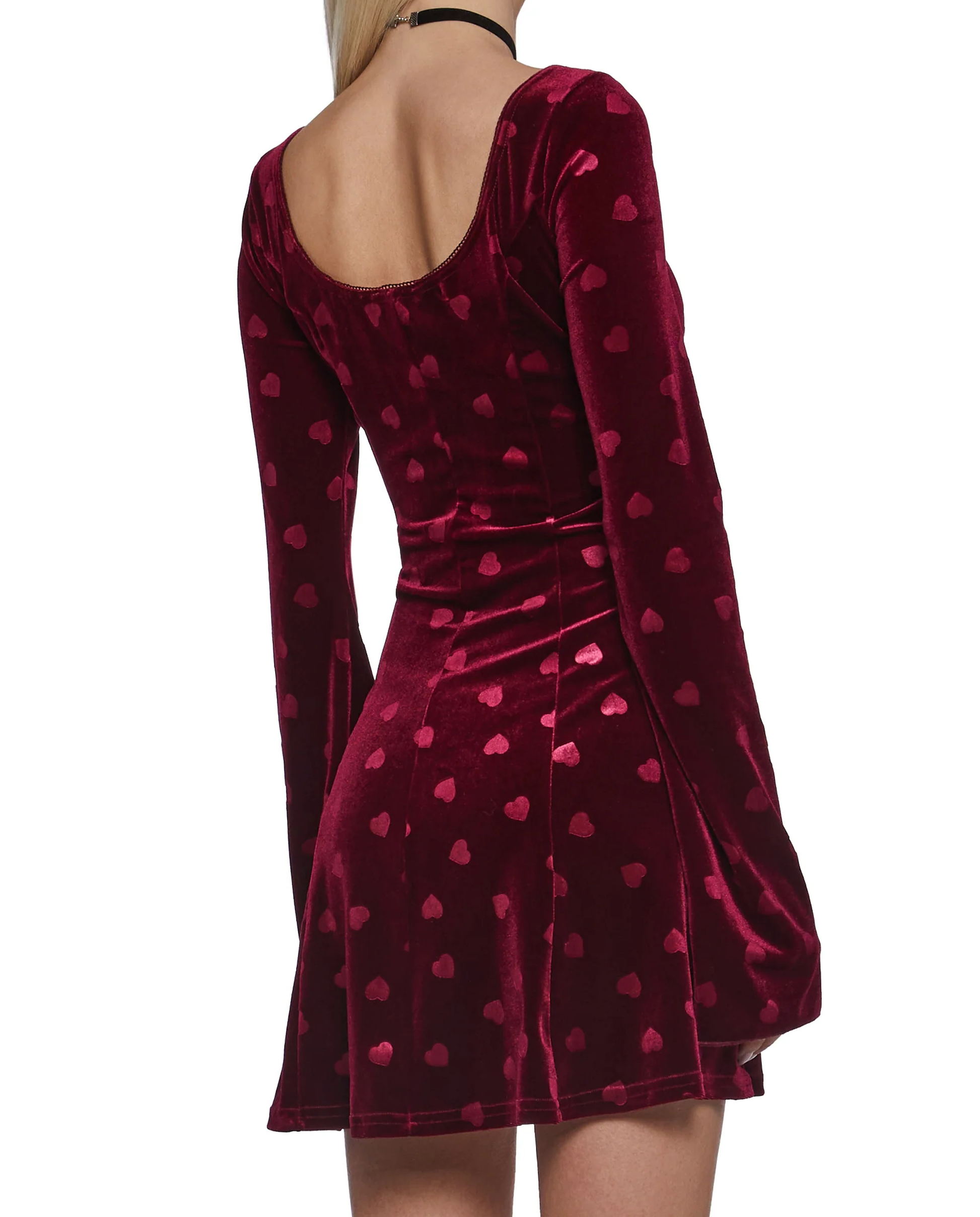 Merlot Velvet Elbise - 2