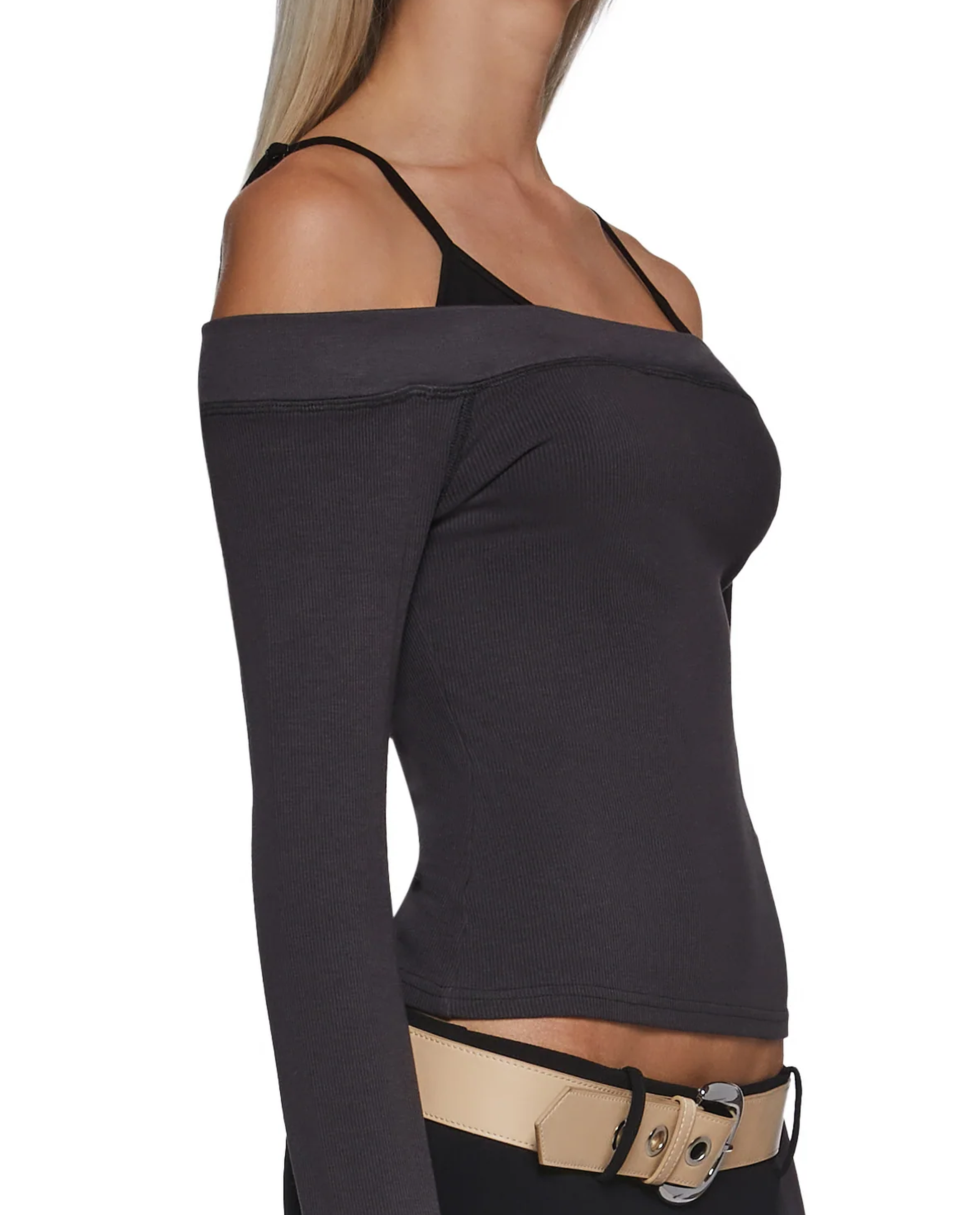 Ashen Bardot Top - 2