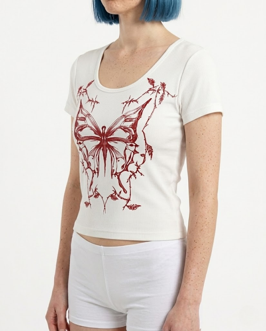 Thornbound Bloom Crop Top